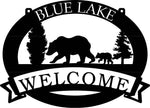 Metal BEAR sign,BEAR and Cubs sign, bear EVERGREEN Sign customized