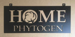 Custom metal sign with cotton boll in black powder coat finish