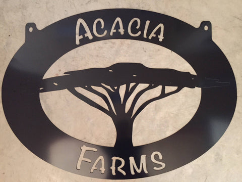 Metal sign  ACACIA tree with your name