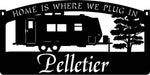 Metal CAMPER sign for the campground