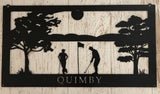 GOLFING Metal Sign, GOLFING Wall Art , Laser cut golfing sign