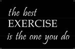 metal exercise sign