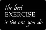 metal exercise sign
