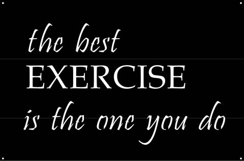 metal exercise sign