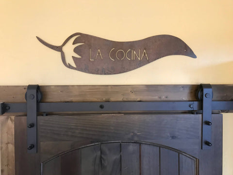 Chili PEPPER La COCINA metal sign
