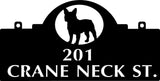 3ft ADDRESS SIGN with Bulldog in black powder coat finish