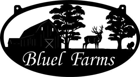 Metal BARN sign, BARn ,BUCK ,TURKEY sign,custom metal sign 4ft