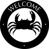 Metal CRAB WELCOME SIGN