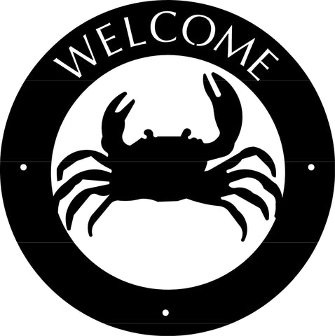 Metal CRAB WELCOME SIGN