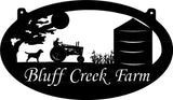 Metal farm  sign customized , GRAIN BIN sign ,OLd TRACTOR sign, 3ft
