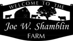 Metal FARM Sign, LARGE Barn Cow calf sign ,CUSTOMIZED farm sign