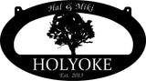 Personalized Metal OAK TREE Sign with  tree  with your name