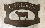 Metal STEER Sign, cattle farm sign, steer address sign,