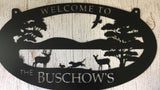 Metal Sign ,BUCK, DOE, BEAGLE and Rabbit 4ft  sign customized with your name