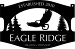 Metal sign  EAGLE, EVERGREENS 3ft wide