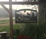 Metal WOLF Sign , WOLF howling personalized sign