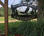 Metal sign  EAGLE, EVERGREENS 3ft wide