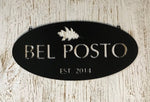 18 inch  Personalized, metal sign with OAK LEAF and your name