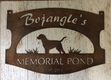 Metal DOG Sign  personalized with  LAB dog silhouette