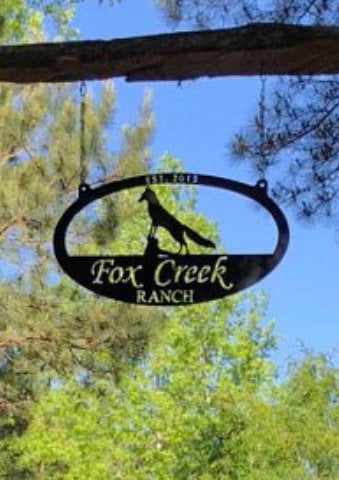 3ft Personalized, metal sign with FOX