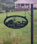 Metal Sign,barn, cow, tractor sign , huge 4ft sign, customized with your name