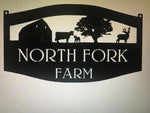Metal Sign, COW ,Calf, BUCK Barn, 4ft sign, customized with your name