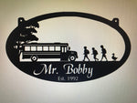 Metal SCHOOL BUS Sign, 3ft,  customized with your name