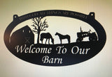 Metal HORSE Sign ,barn, horses,tractor sign, 3ft  wide