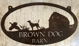 Metal PHEASANT Sign ,PHEASANt, BARN ,DOG sign, customized with your name 3foot