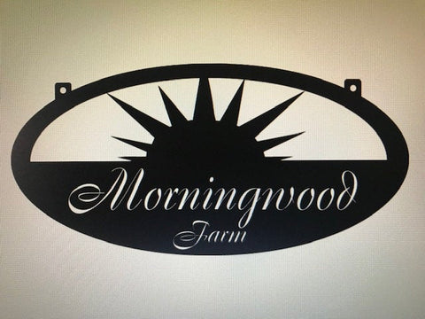 Metal SUN Sign 3ft CUSTOM sign