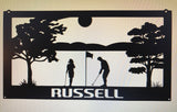 Metal Sign, GOLFING SCENE 3ft