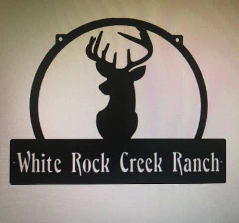 Metal DEER HEAD SIGN