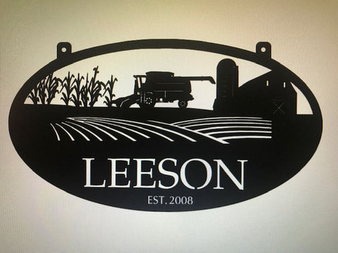 Metal COMBINE Sign Barn, Combine,SILO,CORNFIELD SIgn, 3ft sign