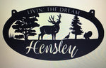 Metal BUCK Sign with BUCK, TURKEY scene , 3ft customized with your name
