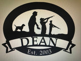 Metal hunting sign ,father/son hunting silhouette sign