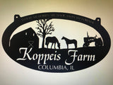 Metal HORSE Sign ,barn, horses,tractor sign, 3ft  wide