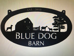 Metal GREAT DANE sign  and GOATS Sign with  Barn , 3ft sign