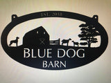 Metal GREAT DANE sign  and GOATS Sign with  Barn , 3ft sign