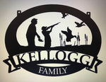 Metal hunting sign ,father/son hunting silhouette sign