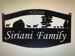 3ft Metal Sign , barn , GOAT, CHICKENS sign, customized with your name