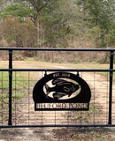30" Personalized, metal FISH sign with Crappie fish