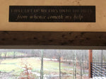 I Will Lift Up My Eyes unto the Hills metal plaque