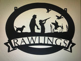 Metal hunting sign ,father/son hunting silhouette sign