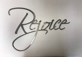 Rejoice , metal word in brushed metal