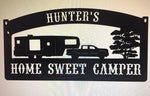 Metal CAMPER sign, CAMPER,pickup truck sign, dogcamper sign, campsite sign, laser cut camper sign