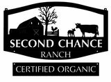 Metal Sign , farmyard sign, 3ft sign and 30" certified organic sign