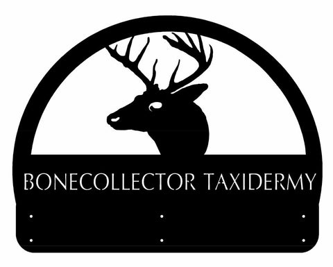 Metal deer head mailbox topper