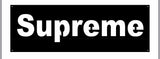 Metal SUPREME  sign 15in wide
