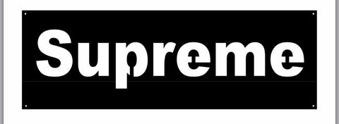 Metal SUPREME  sign 15in wide