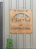 Metal cabin sign,Cabin  sign,custom name sign, laser cut cabin sign